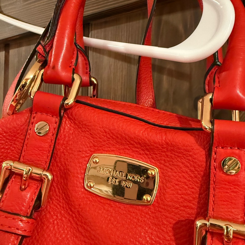 Michael Kors Bold Orange Bedford Satchel - Picture 5 of 11